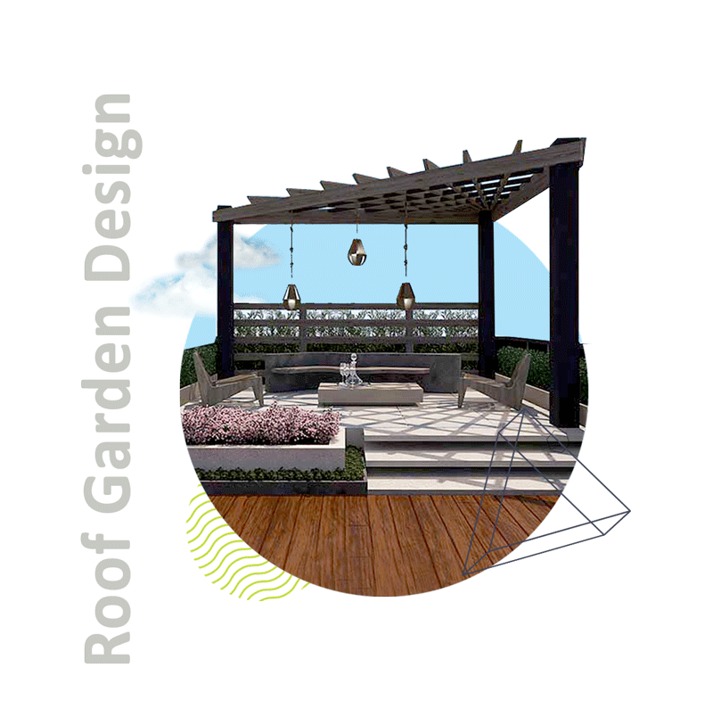 طراحی و اجرای پشت بام سبز خانه آبی